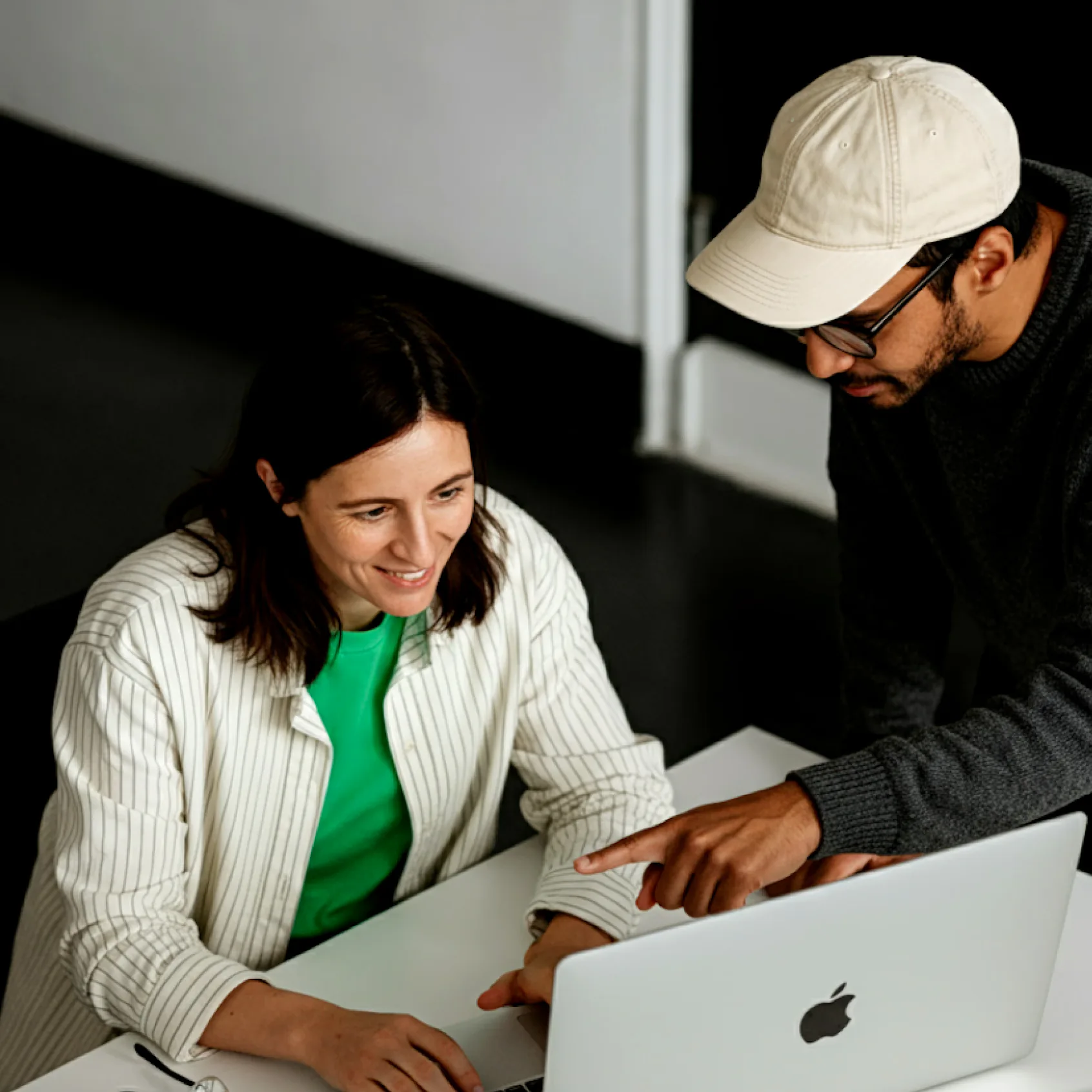 Business team in a bright office