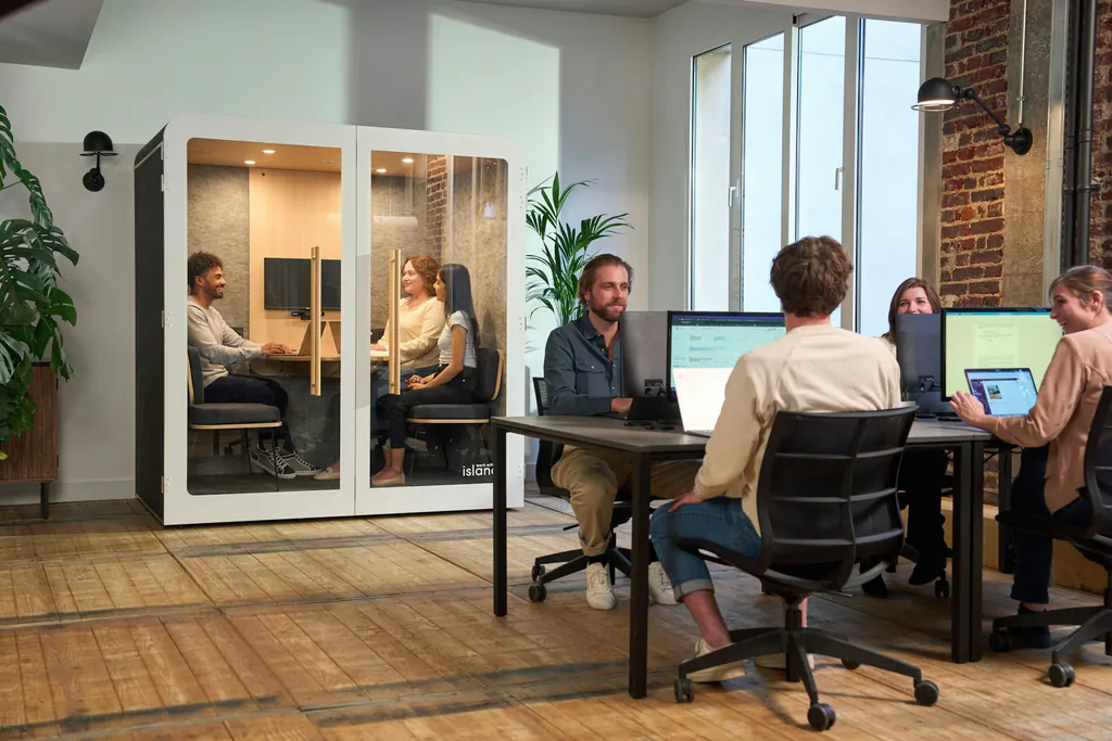 People working at computers