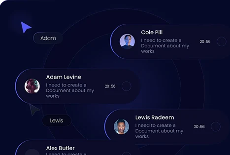 Messaging interface and team communication dashboard